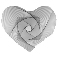 Rotation Rotated Spiral Swirl Large 19  Premium Heart Shape Cushions