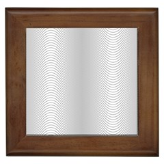 Monochrome Curve Line Pattern Wave Framed Tiles by BangZart