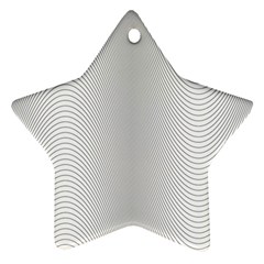 Monochrome Curve Line Pattern Wave Star Ornament (two Sides) by BangZart