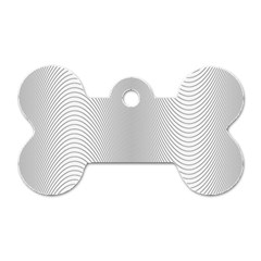 Monochrome Curve Line Pattern Wave Dog Tag Bone (one Side)