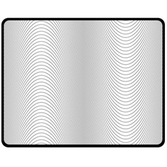 Monochrome Curve Line Pattern Wave Fleece Blanket (medium)  by BangZart