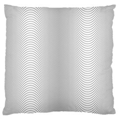 Monochrome Curve Line Pattern Wave Standard Flano Cushion Case (one Side) by BangZart