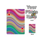 Wave Background Happy Design Playing Cards 54 (Mini)  Front - Heart6