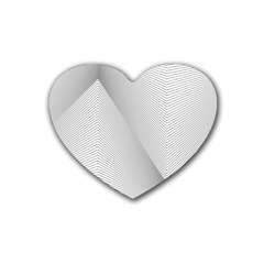 Background Pattern Stripe Rubber Coaster (heart)  by BangZart