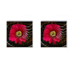 Fantasy Flower Fractal Blossom Cufflinks (square) by BangZart