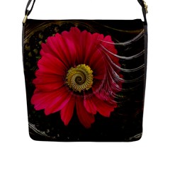 Fantasy Flower Fractal Blossom Flap Messenger Bag (l) 