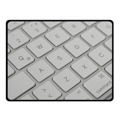 Keyboard Letters Key Print White Double Sided Fleece Blanket (small) 