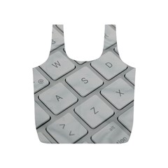 Keyboard Letters Key Print White Full Print Recycle Bags (s) 