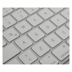 Keyboard Letters Key Print White Double Sided Flano Blanket (small) 