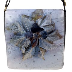 Winter Frost Ice Sheet Leaves Flap Messenger Bag (s)