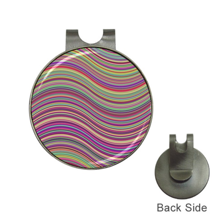 Wave Abstract Happy Background Hat Clips with Golf Markers