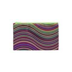 Wave Abstract Happy Background Cosmetic Bag (xs)