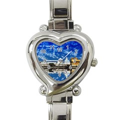 India Punjab Amritsar Sikh Heart Italian Charm Watch by BangZart