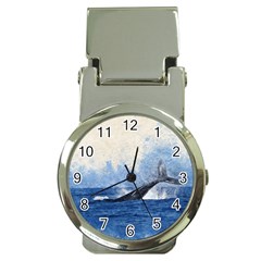 Whale Watercolor Sea Money Clip Watches