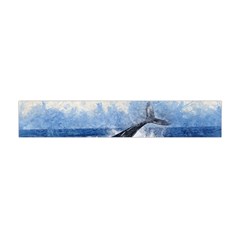 Whale Watercolor Sea Flano Scarf (mini)