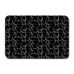 Black And White Textured Pattern Plate Mats by dflcprints