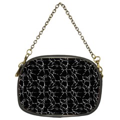 Black And White Textured Pattern Chain Purses (two Sides)  by dflcprints