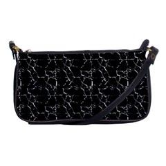 Black And White Textured Pattern Shoulder Clutch Bags by dflcprints