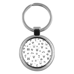 Panda Pattern Key Chains (round) 