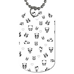 Panda Pattern Dog Tag (two Sides) by Valentinaart
