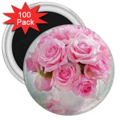 pink roses 3  Magnets (100 pack)