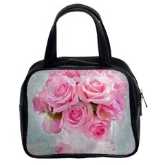 pink roses Classic Handbags (2 Sides)