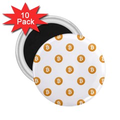 Bitcoin Logo Pattern 2 25  Magnets (10 Pack) 