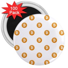 Bitcoin Logo Pattern 3  Magnets (100 Pack) by dflcprints