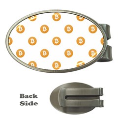 Bitcoin Logo Pattern Money Clips (oval)  by dflcprints