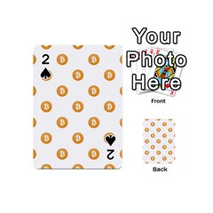 Bitcoin Logo Pattern Playing Cards 54 (mini)  by dflcprints