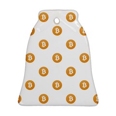 Bitcoin Logo Pattern Bell Ornament (two Sides) by dflcprints