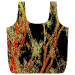 Artistic Effect Fractal Forest Background Full Print Recycle Bags (L)  Back