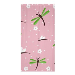 Dragonfly And White Flowers Pattern Shower Curtain 36  X 72  (stall)  by Bigfootshirtshop