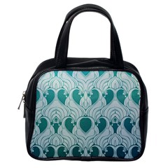 Teal Art Nouvea Classic Handbags (one Side) by NouveauDesign