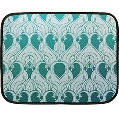 Teal Art Nouvea Fleece Blanket (mini) by NouveauDesign