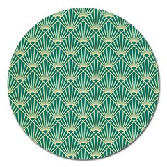 green fan  Magnet 5  (Round)