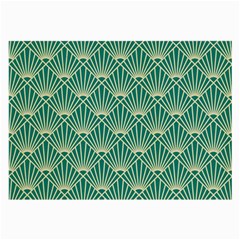 green fan  Large Glasses Cloth