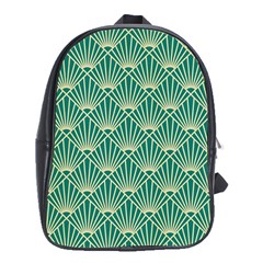 green fan  School Bag (XL)