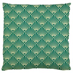 green fan  Large Flano Cushion Case (One Side)