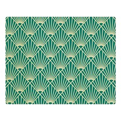 green fan  Double Sided Flano Blanket (Large) 