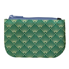 green fan  Large Coin Purse