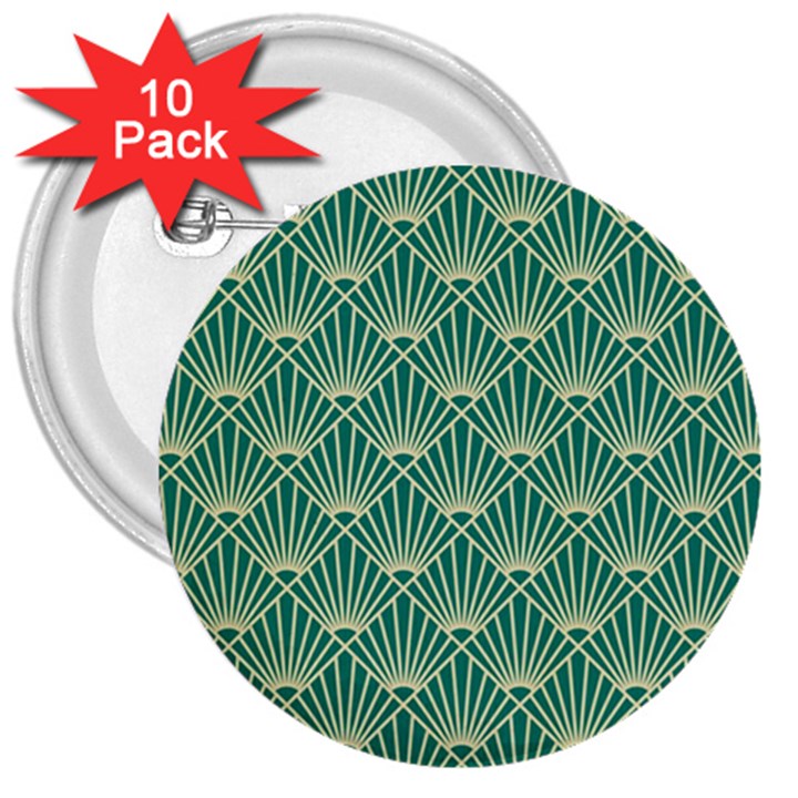 green fan  3  Buttons (10 pack) 