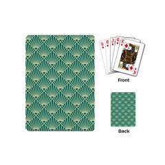 Green Fan  Playing Cards (mini)  by NouveauDesign