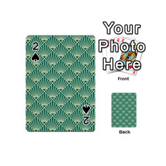 Green Fan  Playing Cards 54 (mini)  by NouveauDesign
