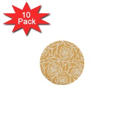 Yellow Peonines 1  Mini Buttons (10 Pack)  by NouveauDesign