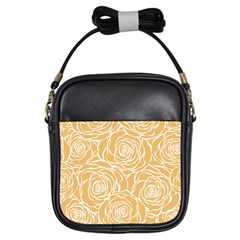 Yellow Peonines Girls Sling Bags by NouveauDesign