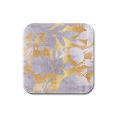 Gold Silver Rubber Square Coaster (4 Pack)  by NouveauDesign