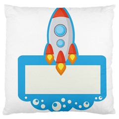 Rocket Spaceship Clip Art Clipart Large Cushion Case (one Side) by Celenk