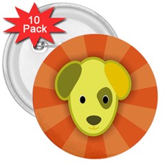 Adoption Animal Bark Boarding 3  Buttons (10 pack) 