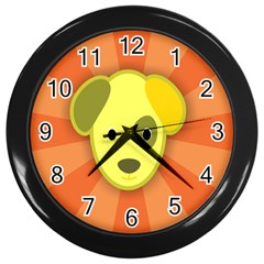 Adoption Animal Bark Boarding Wall Clocks (Black)